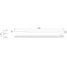 Mexen Line-B 180 cm lépcsős üvegsín bal, arany - 185004180L