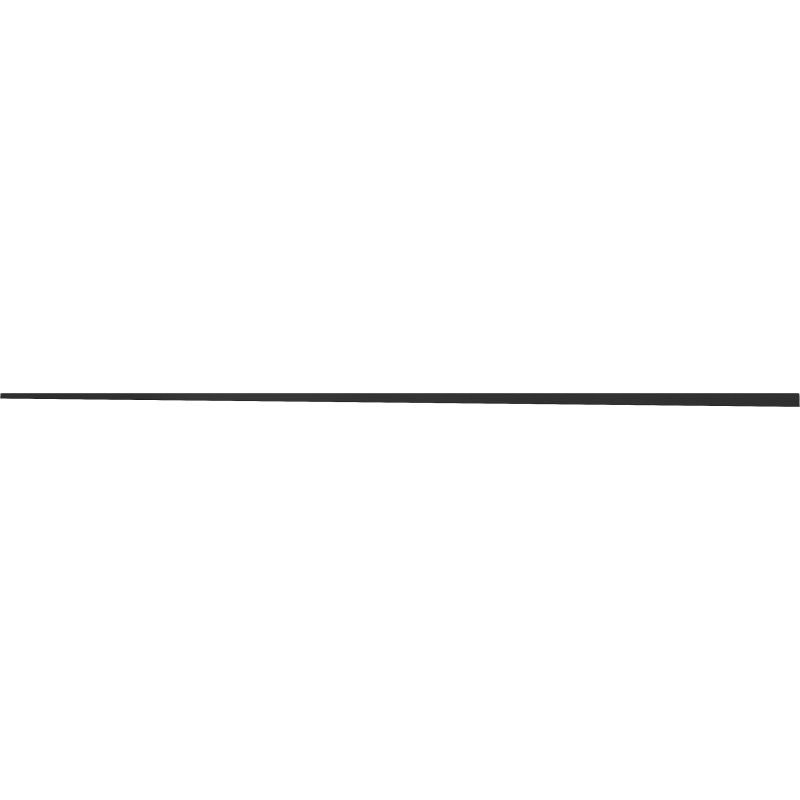 Mexen Line-B balra néző üveglejtés lista, 180 cm, fekete - 187004180L