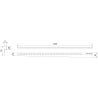 Mexen Line-B fali burkolat bal oldalfali 120 cm bal, arany - 185002120L
