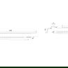 Mexen Line-B listwa spadkowa prișcienna 120 cm stânga, aurie periată - 185502120L