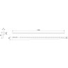 Mexen Line-B falcsíkkal lejtős fali szegélyléc 120 cm jobb, fekete - 187002120R