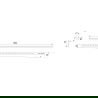 Mexen Line-B bandă de pantă de perete 180 cm stânga, auriu periat - 185502180L