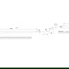 Mexen Line-B listă panta pentru sticlă 180 cm dreapta, negru - 187004180R
