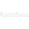 Mexen Line-B plintă de scurgere perete 180 cm dreapta, inox - 181002180R