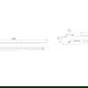 Mexen Line-B listă de pantă de perete 180 cm dreapta, aurie periată - 185502180R