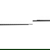 Mexen Line-B listă de înclinare pe perete 180 cm dreapta, neagră - 187002180R
