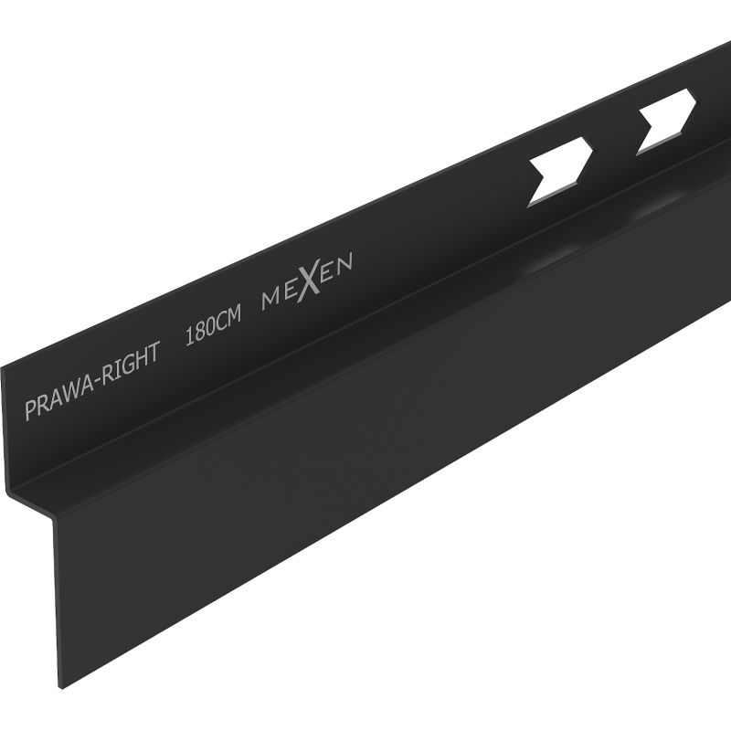 Mexen Line-B listă de înclinare pe perete 180 cm dreapta, neagră - 187002180R