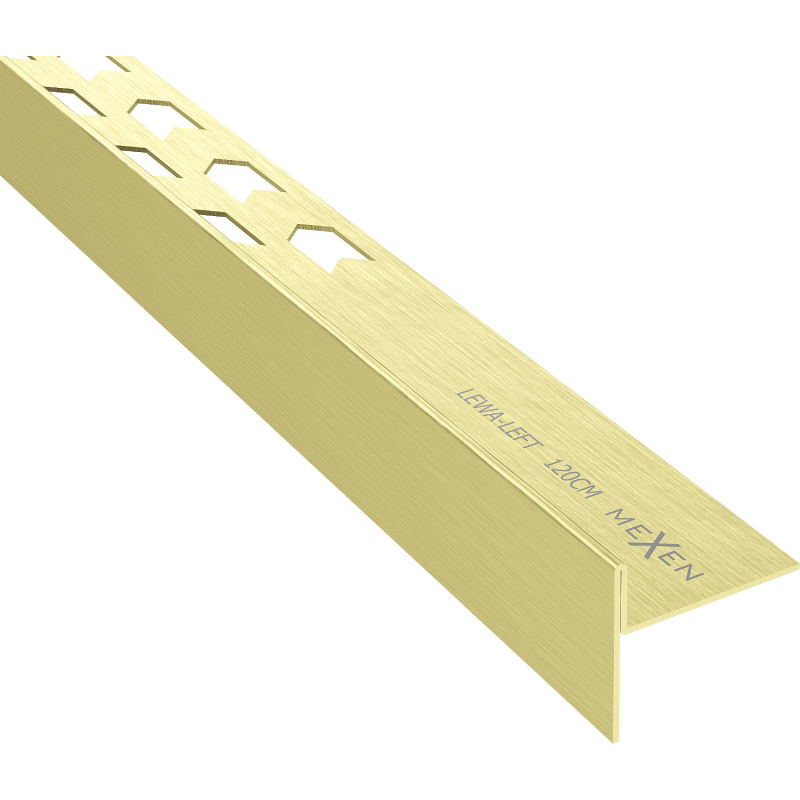 Mexen Line-B listă de trecere podea 120 cm stânga, auriu periat - 185501120L