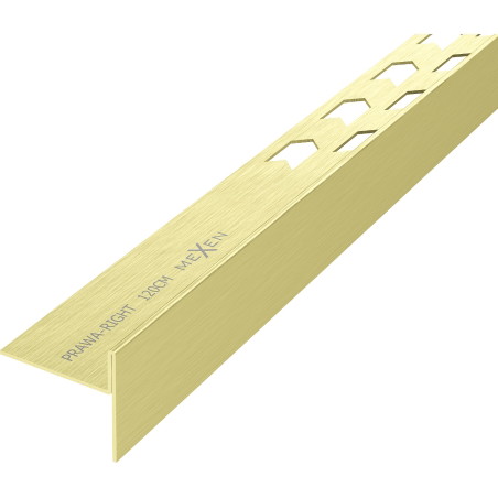 Mexen Line-B plintă înclinată pentru podea 120 cm dreapta, aurie periată - 185501120R