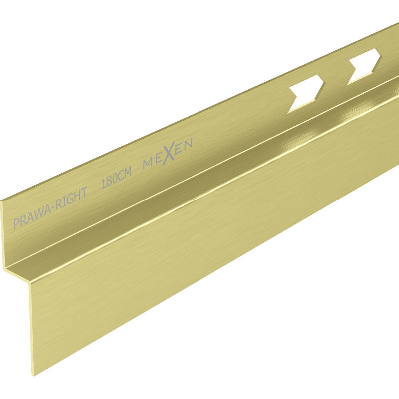 Mexen Line-B listă de pantă de perete 180 cm dreapta, aurie periată - 185502180R