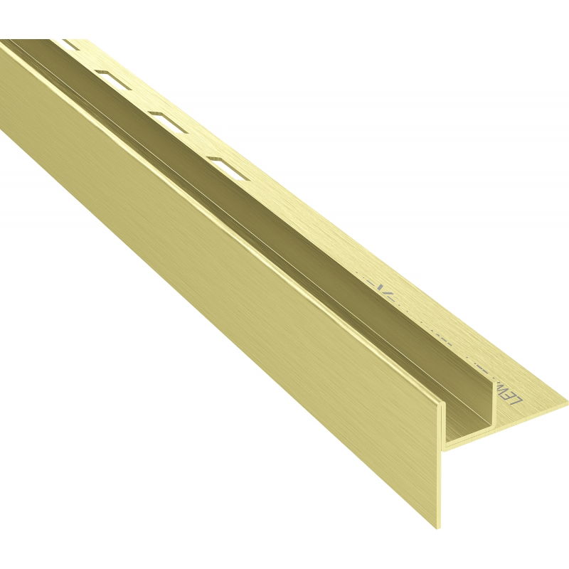 Mexen Line-B szögletes üvegléc 120 cm bal, arany kefe - 185504120L