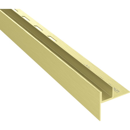 Mexen Line-B 120 cm-es leeresztett sín üveghez bal, arany kefés - 185504120L