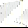 Mexen Velar L Duo paravan de baie cu 2 uși glisante 140 x 150 cm, transparent, auriu periat - 896-140-003-02-55