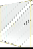 Mexen Velar L Duo kádparaván 2-szárnyú tolóajtós 140 x 150 cm, átlátszó, arany kefélt - 896-140-003-02-55