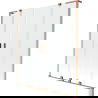 Mexen Velar L Duo paravan de cadă 2 canaturi glisante 140 x 150 cm, transparent, cupru periat - 896-140-003-02-65