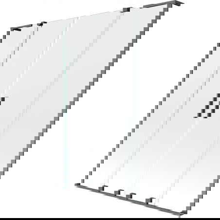 Mexen Velar L Duo paravan de cadă cu 2 uși glisante 140 x 150 cm, transparent, gri șlefuit - 896-140-003-02-66