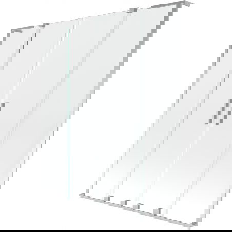 Mexen Velar L Duo paravan de baie cu 2 aripi glisante 160 x 150 cm, transparent, crom - 896-160-003-02-01