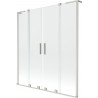 Mexen Velar L Duo paravan de baie cu 2 aripi glisante 160 x 150 cm, transparent, nichel periat - 896-160-003-02-97