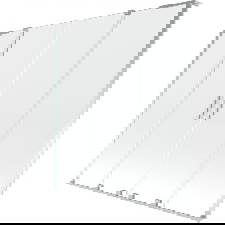 Mexen Velar L Duo kétszárnyú, 170 x 150 cm tolóajtós kádparaván, átlátszó, króm - 896-170-003-02-01