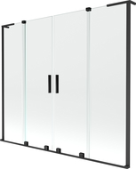 Mexen Velar L Duo paravan cadă cu 2 canaturi glisante 170 x 150 cm, transparent, negru - 896-170-003-02-70