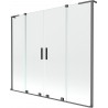 Mexen Velar L Duo paravan pentru cadă, cu 2 panouri glisante 170 x 150 cm, transparent, gun metal - 896-170-003-02-95