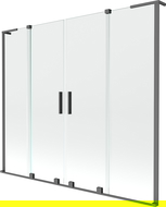 Mexen Velar L Duo paravan cadă 2-canate glisant 170 x 150 cm, transparent, metal pistol - 896-170-003-02-95
