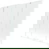 Paravan cadă Mexen Velar L Duo cu 2 uși glisante 200 x 150 cm, transparent, alb - 896-200-003-02-20