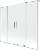 Mexen Velar L Duo paravan de baie cu 2 uși glisante 200 x 150 cm, transparent, nichel periat - 896-200-003-02-97