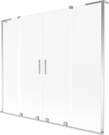 Mexen Velar L Duo kétszárnyú toló kádparaván 200 x 150 cm, deres, króm - 896-200-003-32-01