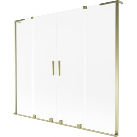 Mexen Velar L Duo kádparaván 2-szárnyú tolóajtó 200 x 150 cm, matt, arany - 896-200-003-32-50