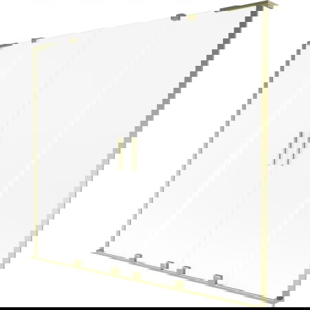 Paravan cadă Mexen Velar L Duo, glisant cu 2 canaturi, 200 x 150 cm, mat, auriu - 896-200-003-32-50