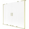 Mexen Velar L Duo paravan de cadă cu două panouri culisante 200 x 150 cm, înghețat, auriu periat - 896-200-003-32-55