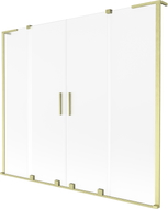 Mexen Velar L Duo paravan de cadă cu două panouri culisante 200 x 150 cm, înghețat, auriu periat - 896-200-003-32-55