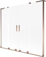 Mexen Velar L Duo paravan pentru cadă cu 2 uși culisante 200 x 150 cm, gheață, aur roz - 896-200-003-32-60