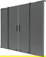 Mexen Velar L Duo paravan de cadă cu 2 uși glisante 170 x 150 cm, grafit, metal pistol - 896-170-003-42-95