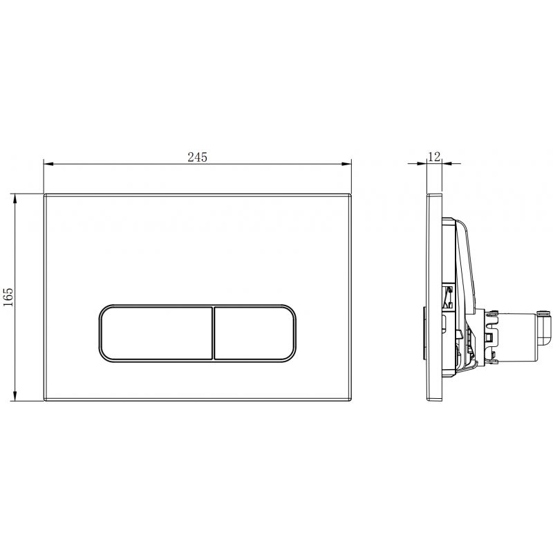 Mexen Fenix Air 02 buton de spălare pneumatic, crom mat - 6A0202