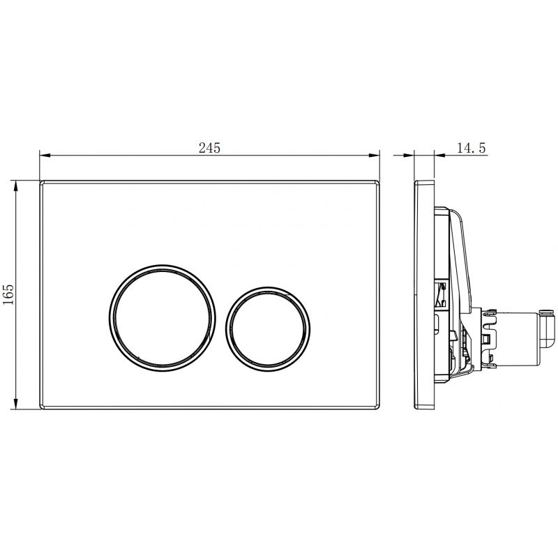 Mexen Fenix Air 05 pneumatikus öblítési gomb, fényes fehér - 6A0500