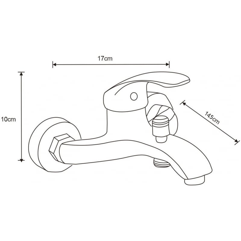 Mexen Fabia kád csaptelep, króm - 746530-00