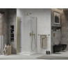 Mexen Lima cabina de duș pliabilă 70 x 70 cm, transparentă, aurie + recepție plată - 856-070-070-50-00-4010