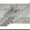 Mexen Lima cabină de duș pliabilă 70 x 70 cm, transparent, Aurie + cadă de duș Flat - 856-070-070-50-00-4010