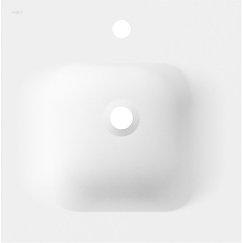 Mexen Vela chiuvetă încastrată în blat 46 x 46,5 cm, alb mat - 25234501