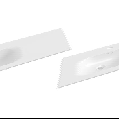 Mexen Vela munkalapba süllyesztett mosdó bal 101 x 46,5 cm, fehér fényes - 25231000L