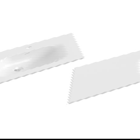 Mexen Vela chiuvetă încastrată în blat dreapta 101 x 46,5 cm, alb mat - 25231001P