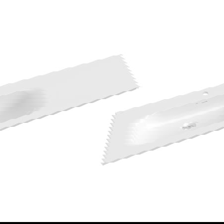 Mexen Vela munkalapba süllyesztett mosdókagyló bal 121 x 46,5 cm, fényes fehér - 25231200L