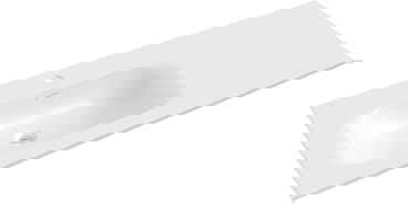 Mexen Vela munkalapba süllyesztett mosdókagyló bal 121 x 46,5 cm, fényes fehér - 25231200L