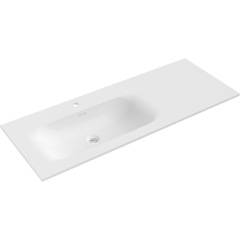Mexen Vela chiuvetă încastrată în blat stânga 121 x 46,5 cm, alb mat - 25231201L