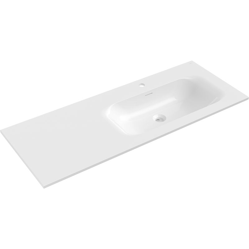 Mexen Vela chiuvetă încastrată în blat dreapta 121 x 46,5 cm, alb lucios - 25231200P
