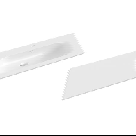 Mexen Vela chiuvetă încastrată în blat dreapta 121 x 46,5 cm, alb lucios - 25231200P