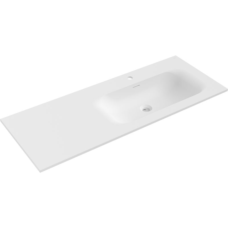 Mexen Vela chiuvetă încastrată dreapta de 121 x 46,5 cm, alb mat - 25231201P
