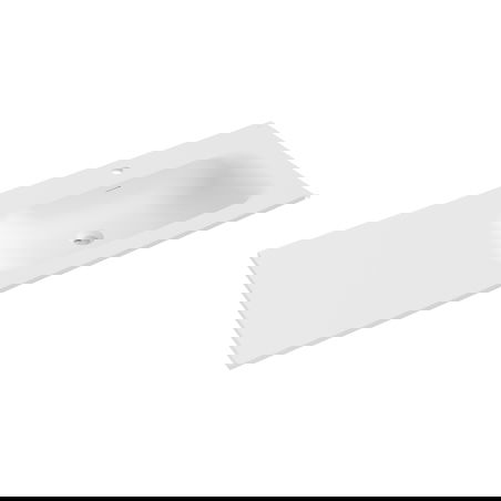 Mexen Vela chiuvetă încastrată dreapta de 121 x 46,5 cm, alb mat - 25231201P